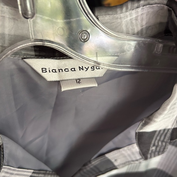 Bianca Nygard Chic Black and White Plaid Women's Blouse 12 - Picture 3 of 16